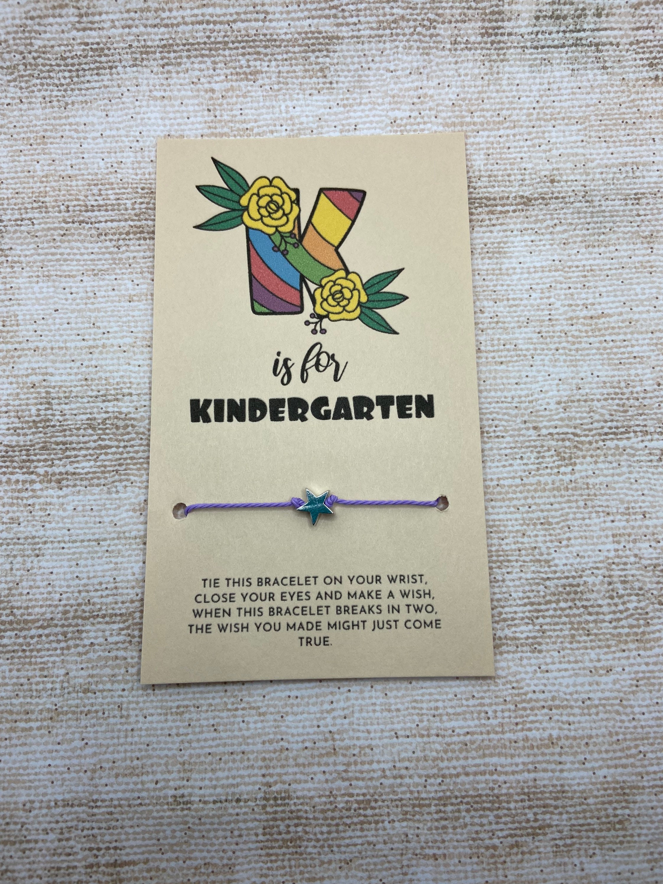 Kindergarten Wish Bracelet Friendship Back to School Etsy UK