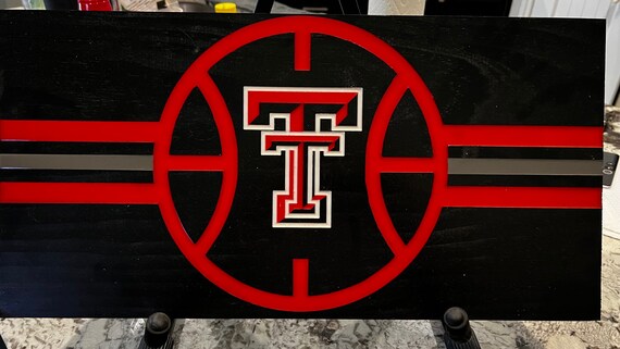 Texas Tech Basketball Epoxy Flag