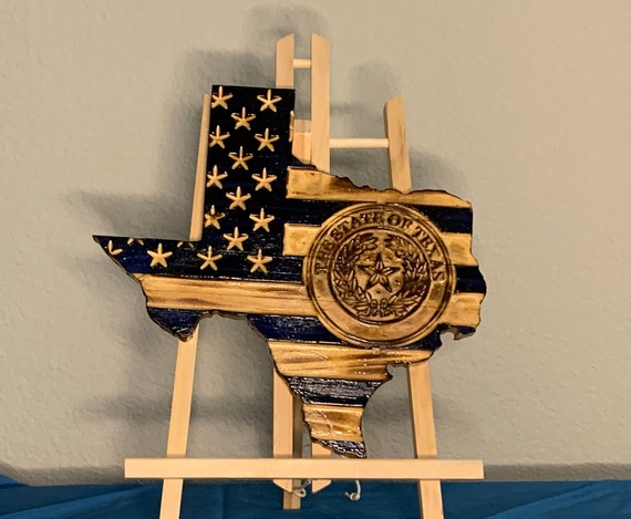 Texas State wooden wall plaque