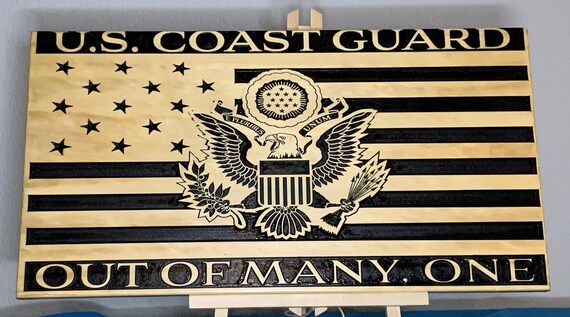 Veteran made US Coast Guard Flag