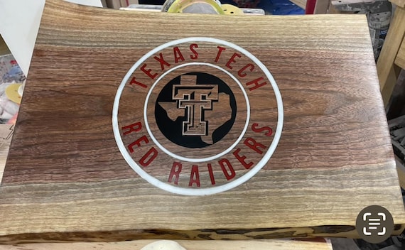College Team Logo Carved Live Edge Charcuterie Board