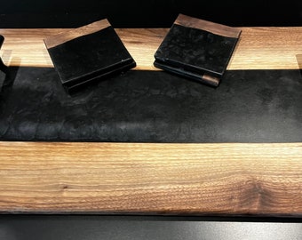 Veteran Handmade Charcuterie/Serving Tray and Coaster Set