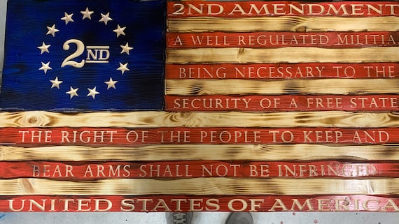 Distressed 2nd Amendment American Flag