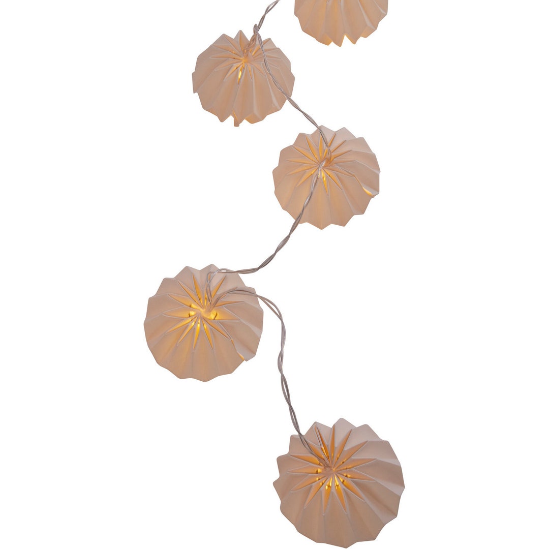 Paper Lantern String Light White Etsy UK