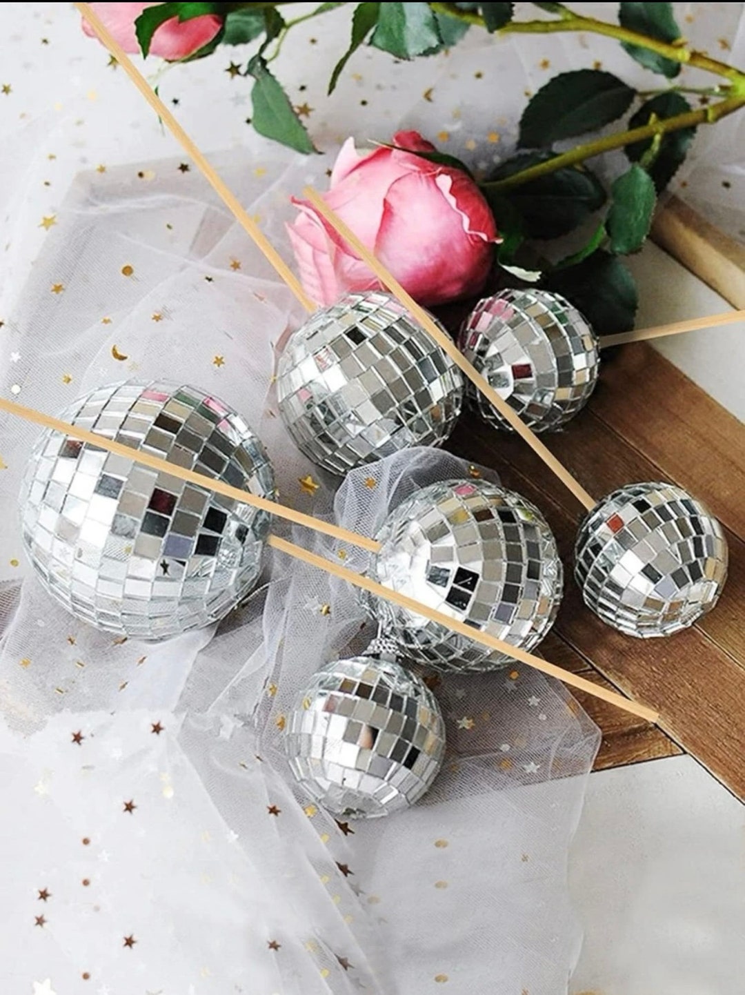 12pcs Disco Ball Design Cake Topper Modern Glass Cake Top Etsy UK
