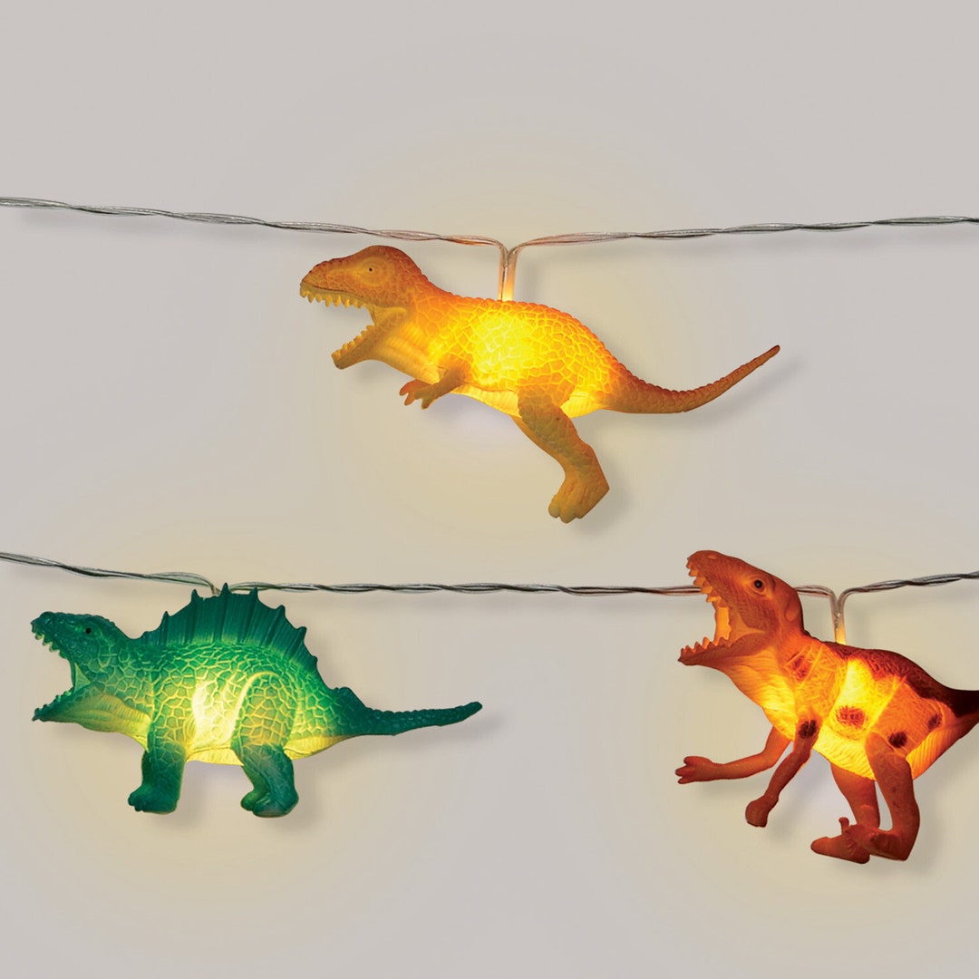 LED Dinosaur String Lights Etsy