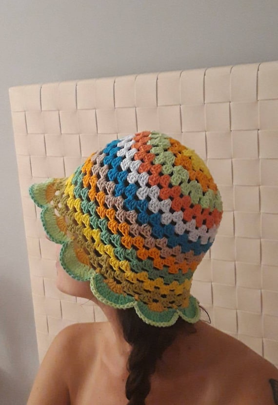 Cappello pescatore uncinetto in cotone - Etsy Italia