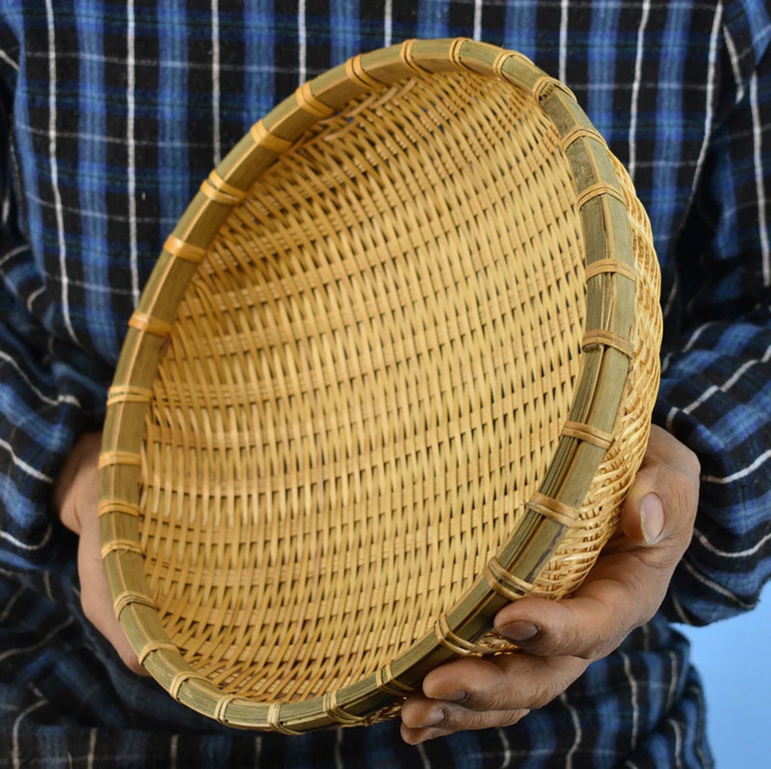 Natural Ecofriendly Handmade Bamboo Baskets Food Storage Etsy