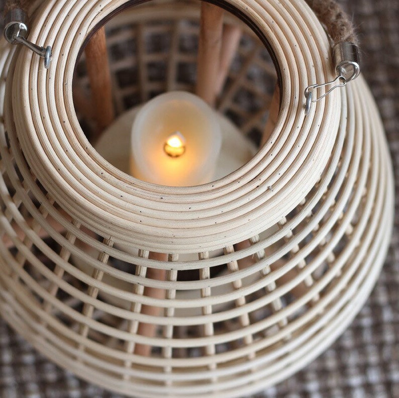 Rattan Candlestick Holder Candle Holder Lantern Rattan Floor Etsy