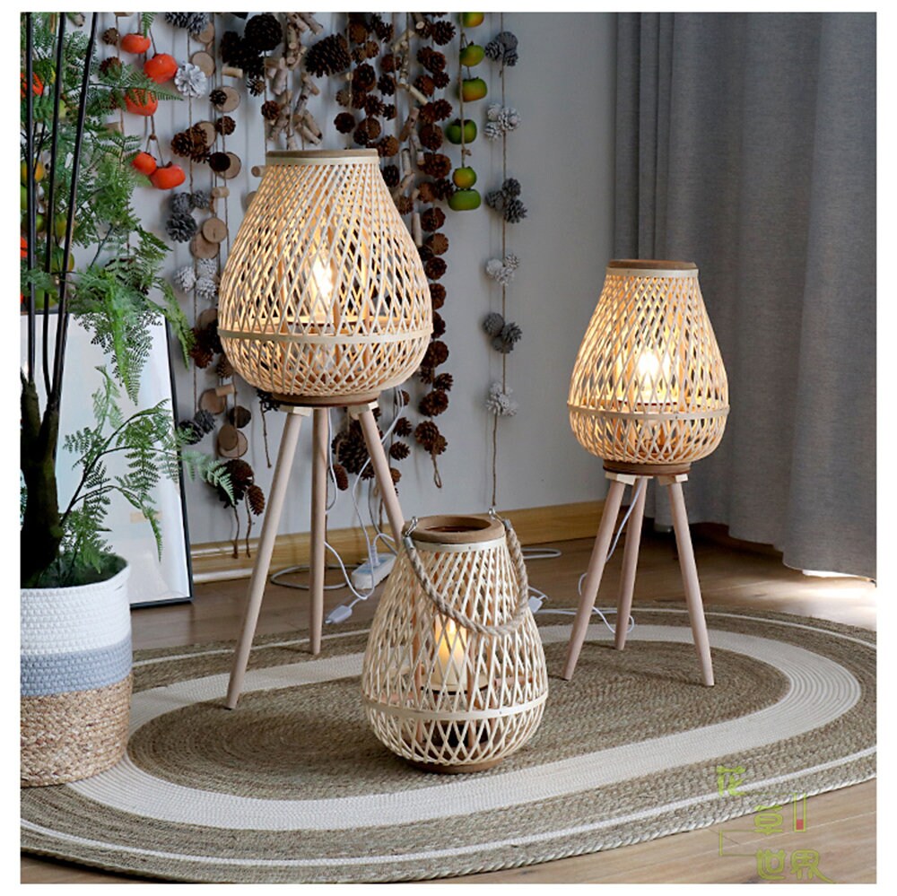 Cyndi rattan floor lamp online