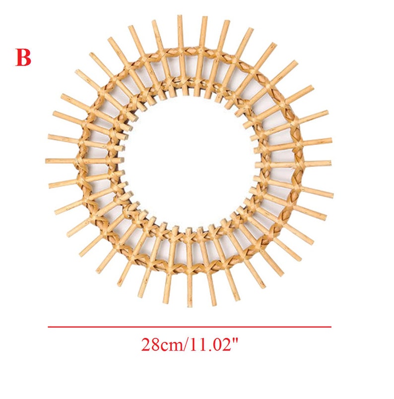 Rattan Mirror Sun Rattan Mirror Wall Decor Mirror Etsy