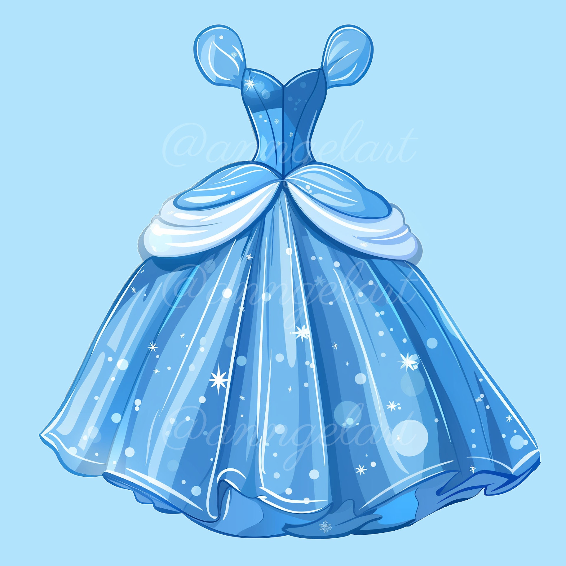princess dress transparent Cinderella Princess Dress Transparent Sticker Journal Laptop Decal