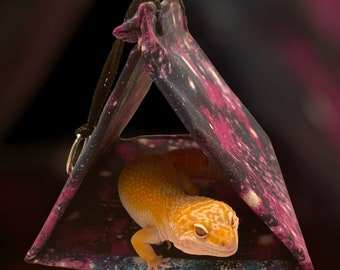 Reptile Tent Hide: Heavy Duty Hanging or Flush Pet Cave