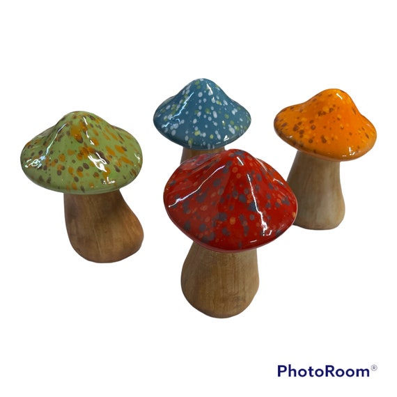Colorful Mellow Shrooms - SMALL (Ceramic Decor)