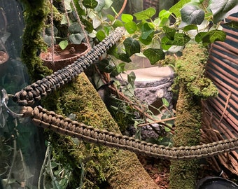 Puente y enredadera de paracord multidireccional para reptiles ByWay Highway (incluye ventosas)