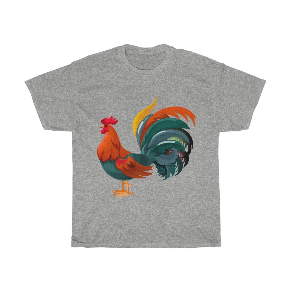 Rooster Unisex Heavy Cotton Tee | Etsy