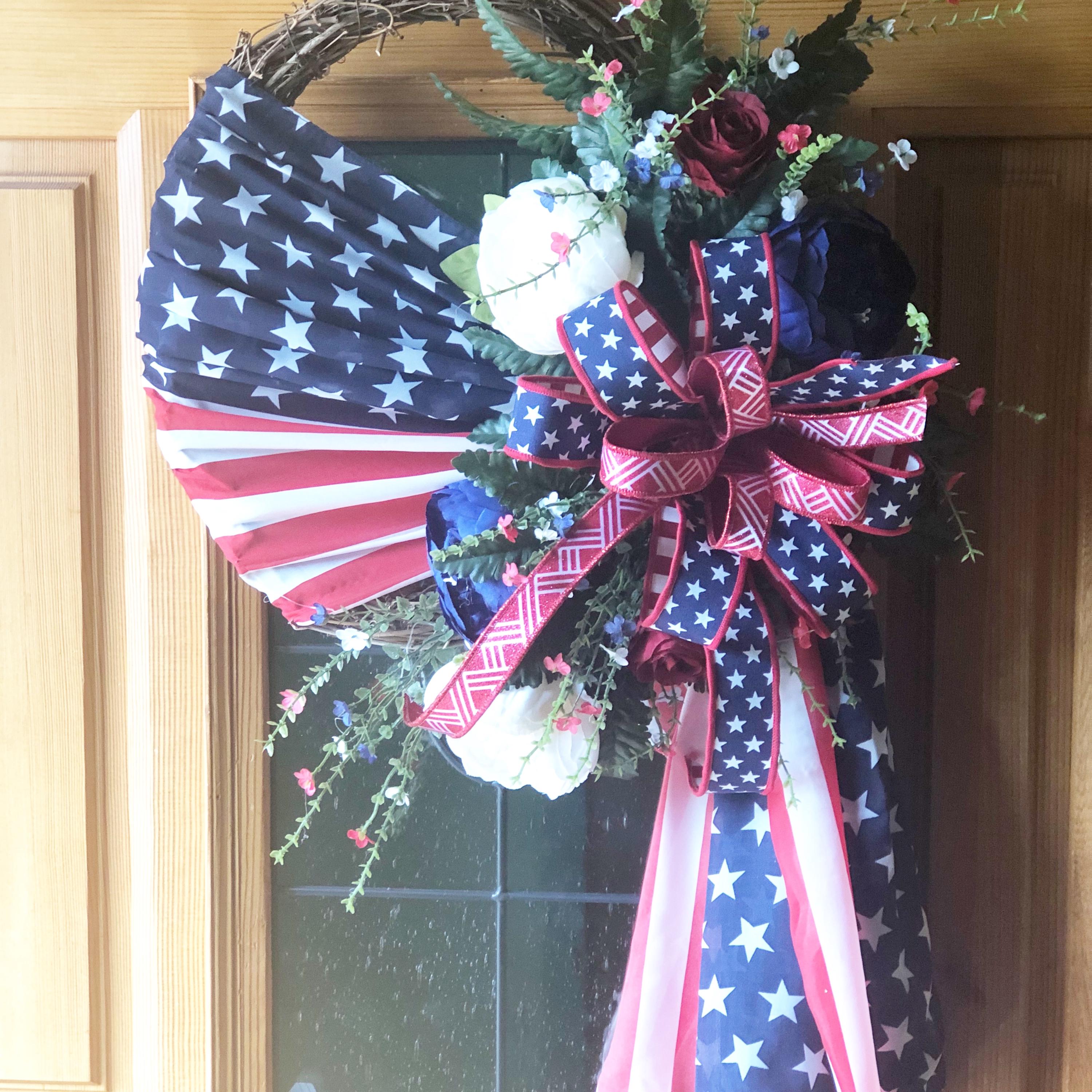 Patriotic Grapevine Wreath, American Flag Wreath, 4th of July Front ...