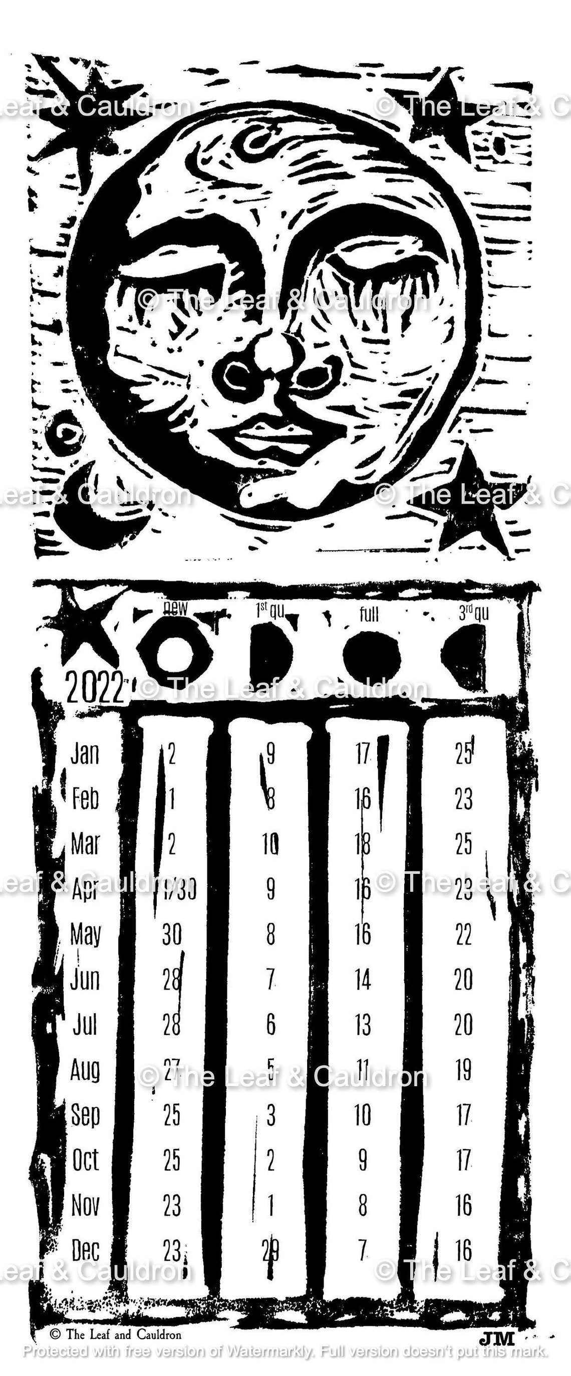 2023 Moon Phase Calendar - Etsy