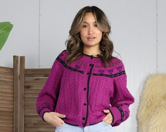 Vintage Tyrolean Austrian Folklore Cardigan | Vintage Oktoberfest Trachten Jacket | Bavarian Dirndl Cardigan vest