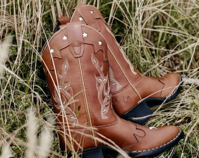 Cowboy boots handmade, real leather