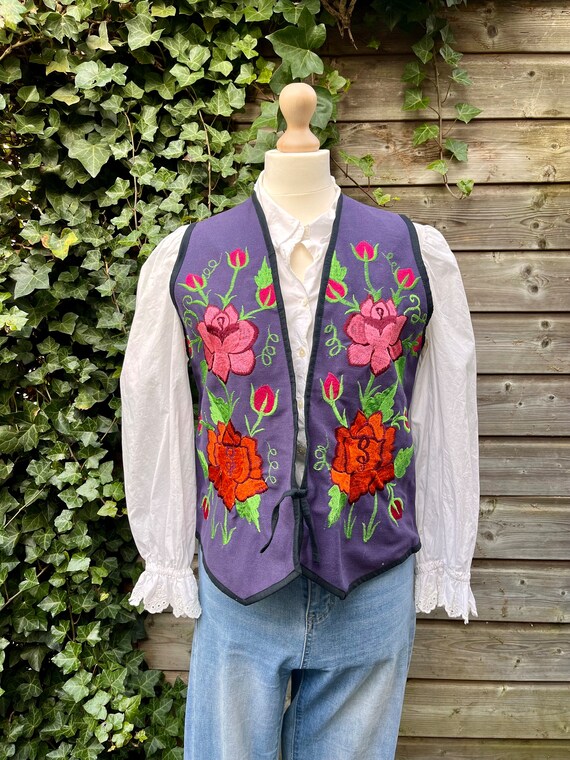 Vintage Guatemalan Folk Vest / Ethnic Embroidered Vest - Etsy