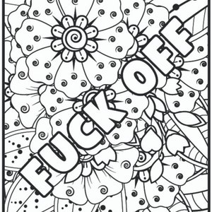 82 adult cuss word coloring sheets dirty coloring pages for etsy