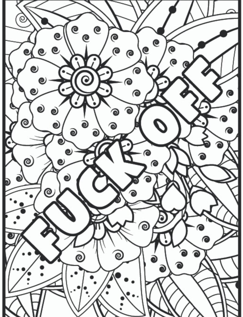 82 Adult Cuss Word Coloring Sheets Dirty Coloring Pages for - Etsy