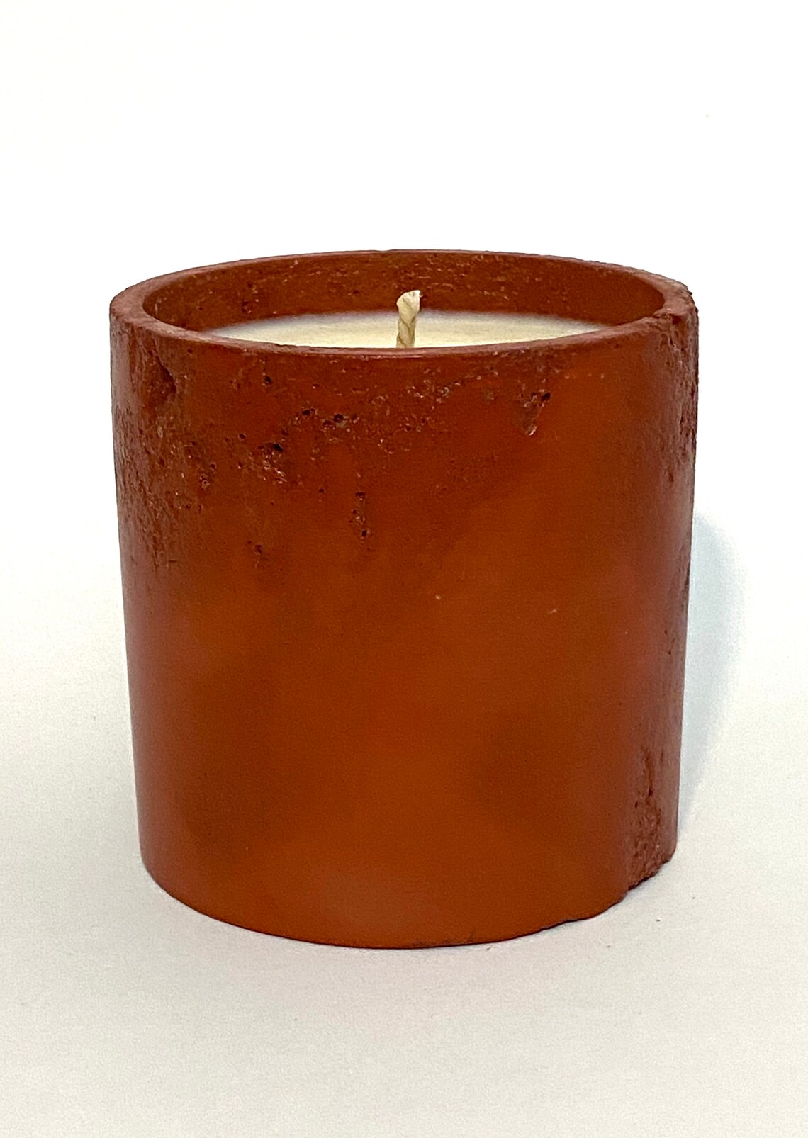 Cement Scented Candle Cement Vessel Candle Concrete Etsy