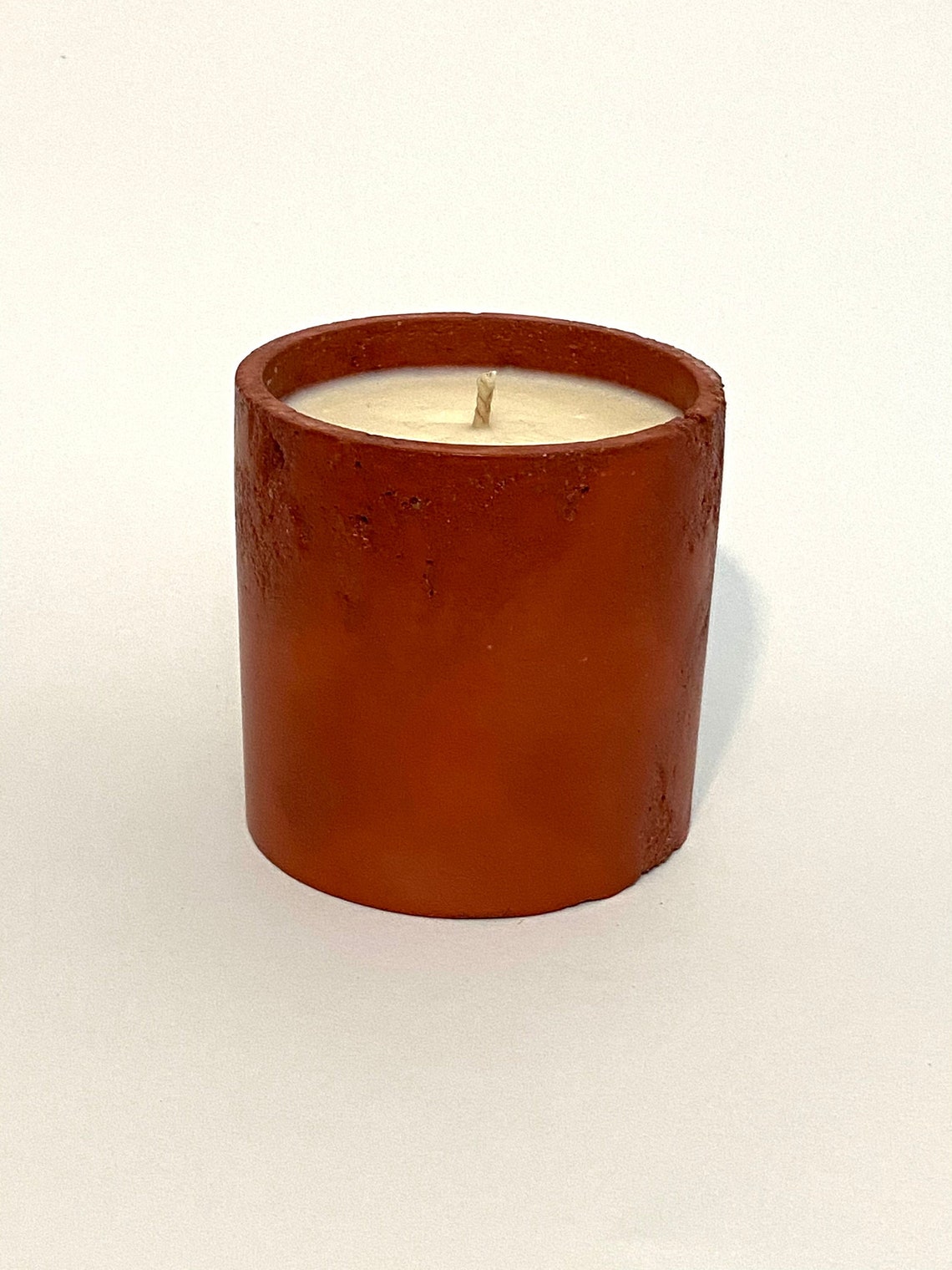 Cement Scented Candle Cement Vessel Candle Concrete Etsy