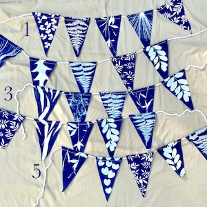Cyanotype Flag Decor (Triangle)