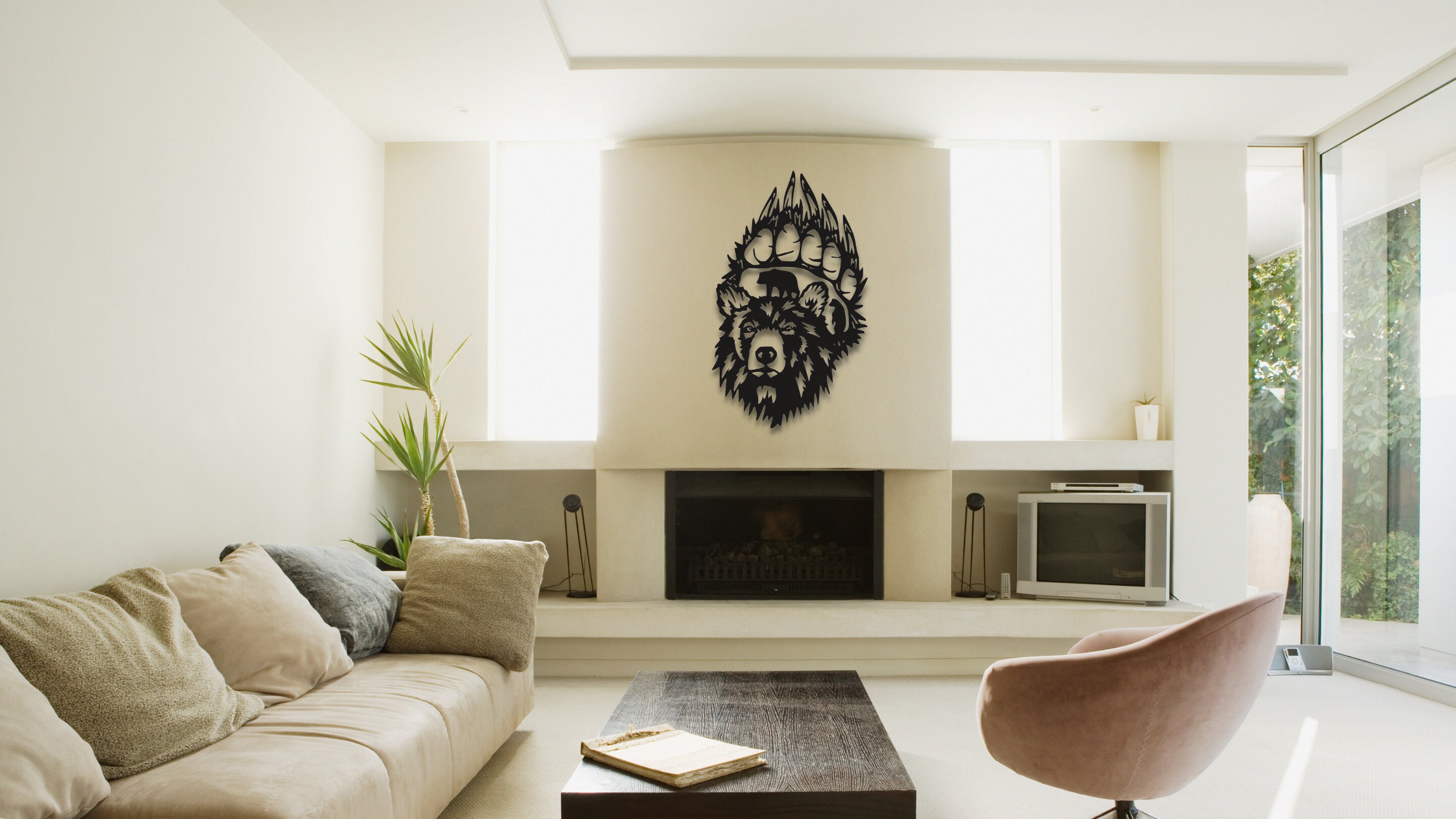 Bear Paw Metal Wall Art, Bear Paw Decor, Bear Paw Metal Art, Metal Bear