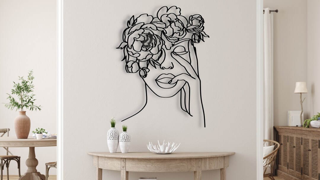 Line Art Decore, Portraite Gift, Wall Decore, Minimalist Decorer ...