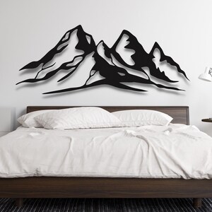 Montaña, Arte de pared de metal de montaña, Arte, Montaña cortada con láser, Solidworks, Corte por láser, Para corte por láser, DWG, DXF, Diseño, Archivo digital