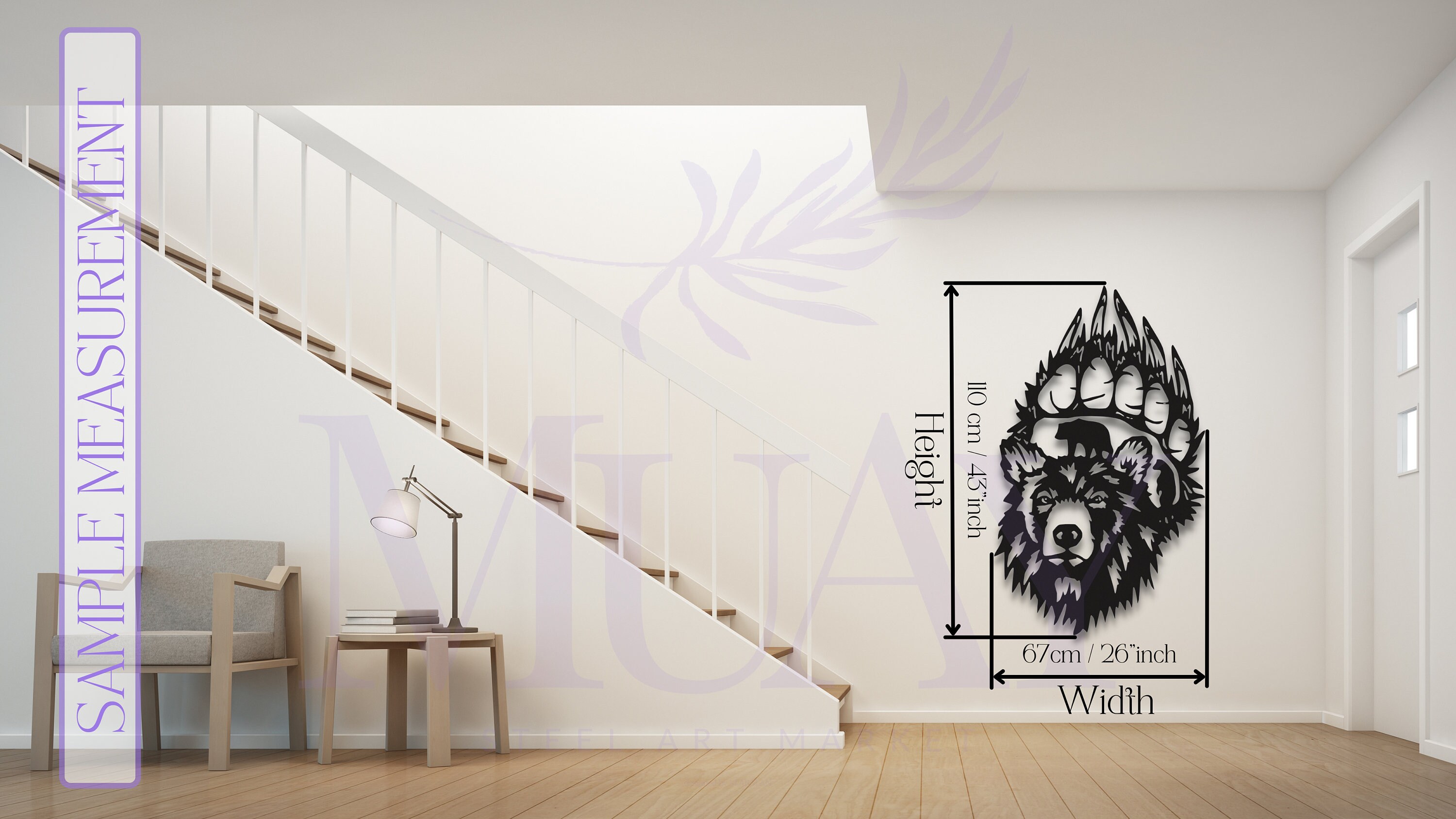 Bear Paw Metal Wall Art, Bear Paw Decor, Bear Paw Metal Art, Metal Bear