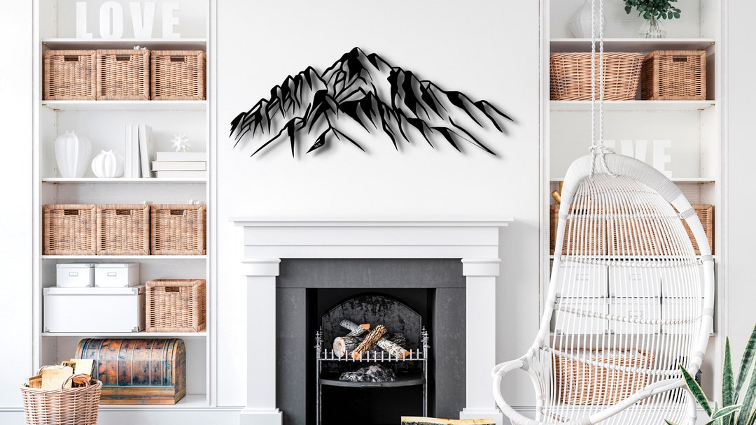 Mountain Metal Wall Art Metal Mountain Art Metal Wall Art Etsy