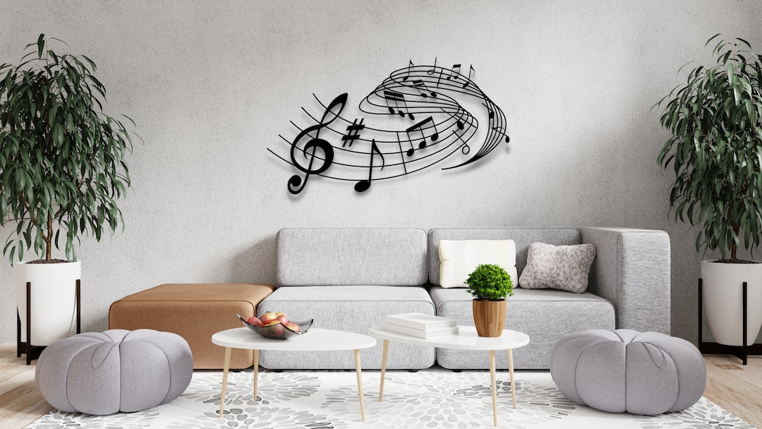 Metal Wall Decor, Music Decor, Metal Wall Art, Music Time, Livingroom
