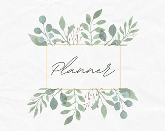 Mint Green Floral All In One Wedding Planner