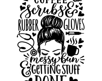 Coffee, Scrubs, Rubber Gloves Digital