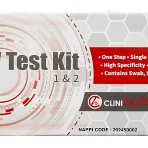 Zestaw do testu in vitro na HIV firmy Clini-Health zatwierdzony przez CE i FDA | Jednoetapowy zestaw do testu na HIV | Zestaw do samodzielnego wykonywania testu na HIV w domu