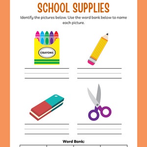 School Supplies ESL Workbook 27 Pages Of Fun image 2