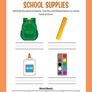 School Supplies ESL Workbook 27 Pages Of Fun image 5