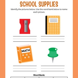 School Supplies ESL Workbook 27 Pages Of Fun image 3