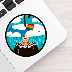Aktuelle Stimmung Aufkleber, iPad, Vinyl Aufkleber, Die Cut Aufkleber, MOOD, Scrapbook, Kindle, Original Art Coffee, Sticker Fun