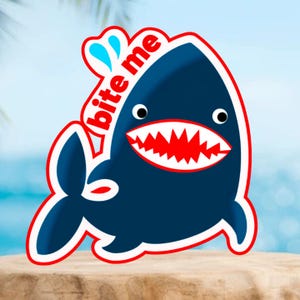 Hai Aufkleber, iPad, Vinyl Aufkleber, CRICUT, Die Cut Aufkleber, SHARKS, Scrapbook, Kindle, Original Art Surf Haie, Sticker Fun
