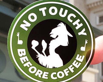 Sticker vinyle imperméable No Touchy Before Coffee - Sticker New Groove Starbcks de l'empereur Disney - Cadeaux