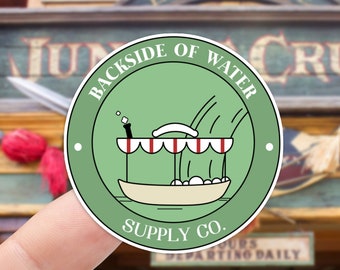 Sticker vinyle imperméable Backside of Water Supply Co. - Sticker bouteille Disney - Cadeaux