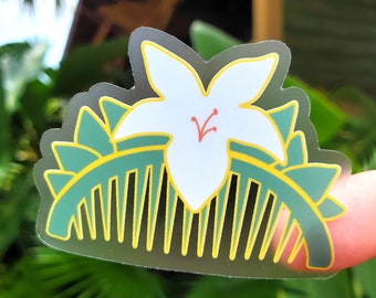 Sticker en vinyle transparent imperméable Mulan's Comb - Sticker Disney - Cadeaux pour elle