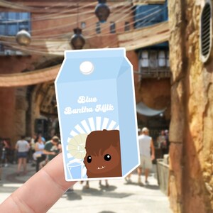 Blue Bantha Milk Carton Waterproof Vinyl Sticker - Star Wars Decal
