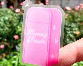Sticker vinyle transparent imperméable poubelle Disney - Sticker carnet bouteille pour ordinateur portable