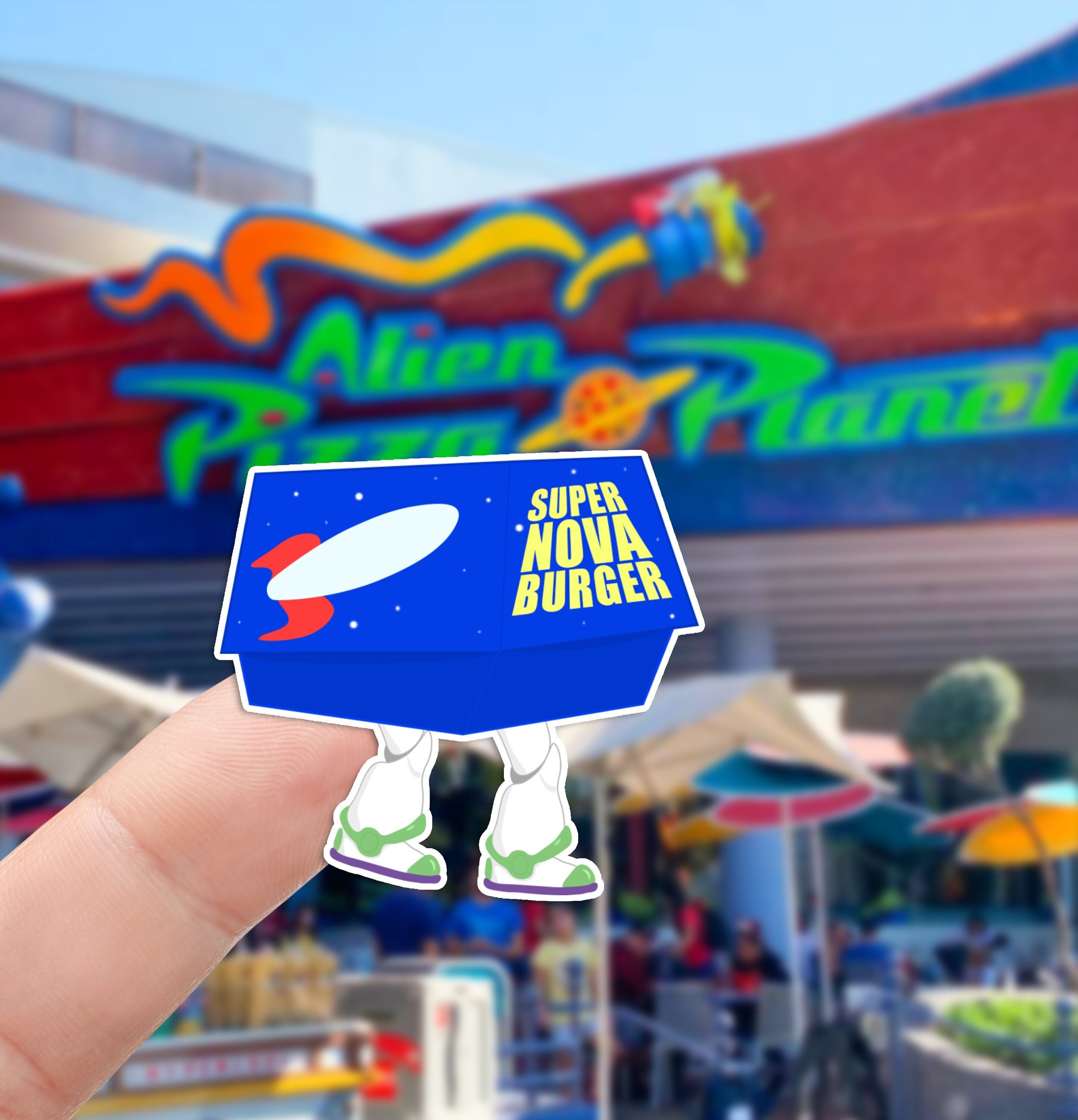 Super Nova Burger Waterproof Vinyl Sticker - Disney Toy Story Pixar Decal